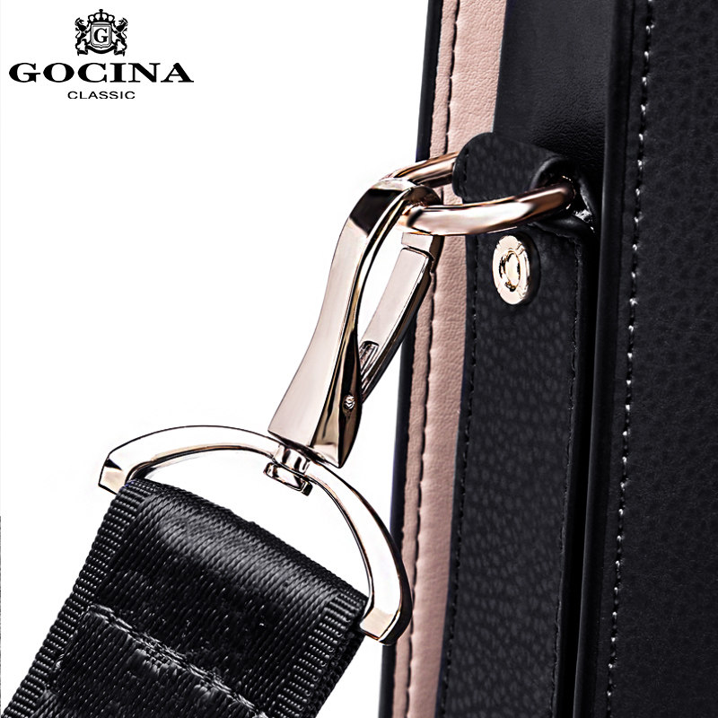 库奇世家男士真皮手提包手拿公文包 务尤服饰男士包袋