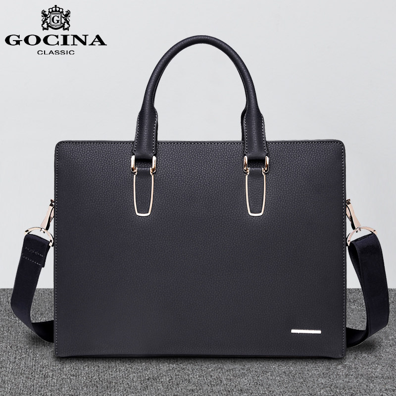 库奇世家男士真皮手提包手拿公文包 务尤服饰男士包袋