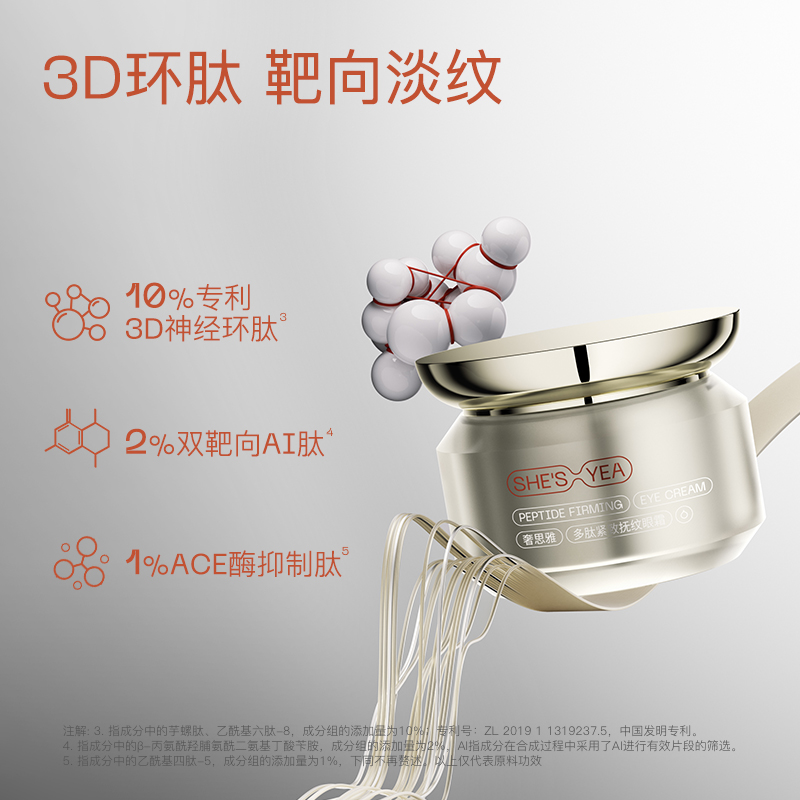 【依然专享】奢思雅多肽眼霜紧致淡纹抗皱补水保湿熬夜眼霜