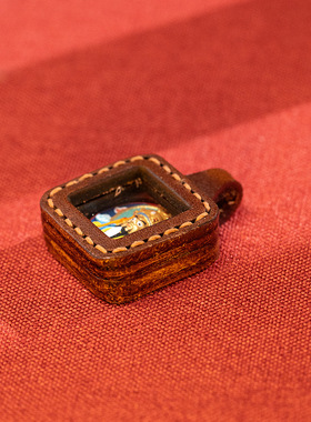 手绘唐卡小皮壳黄财文殊迷你绿度母五爷扎基拉姆藏式手绘擦擦