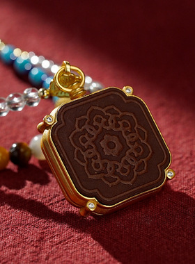 擦擦唐卡手绘黄财五爷扎基拉姆唐卡吊坠配饰绿度母文殊唐卡吊坠