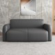 Simple modern cat-scratch leather art sofa small apartment living room straight row commercial rental apartment hotel double sofa