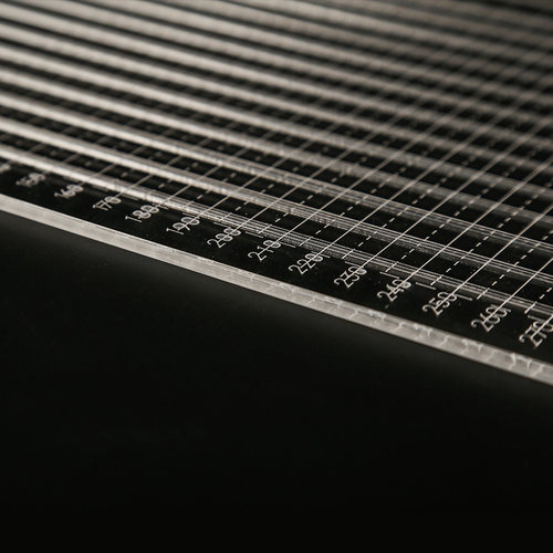 普雷萨斯皮尺锥度定制弹弓裁切板尺有架无架扁皮切割板梯形尺工具 - 图2