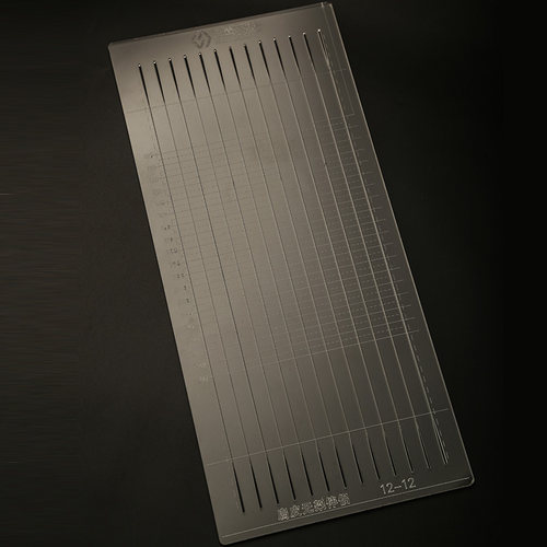 普雷萨斯皮尺锥度定制弹弓裁切板尺有架无架扁皮切割板梯形尺工具 - 图3