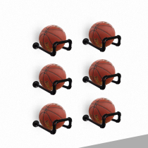 Football Basketball Bracket Black Thickened Metal Water Pipe Wall Wall Placed Ball Rack Yoga Sports Supplies Containing Shelf