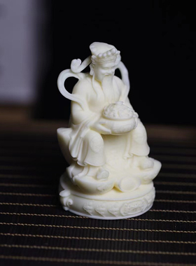 象牙果菩提雕财神爷佛像摆件供奉家用红艺品店铺开业礼品文财神爷