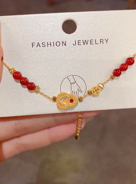 秋冬新款时尚简约红色手链