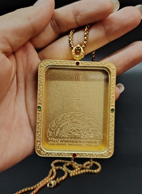 精品4*5cm唐卡盒子外壳方形嘎乌盒吊坠单双面高端手绘唐卡专用