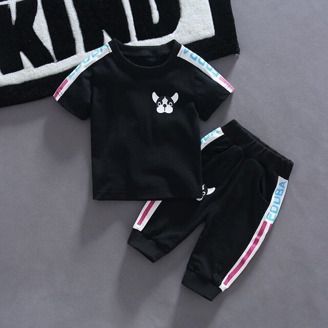Baby summer pure cotton 7-point pants set two-pieces