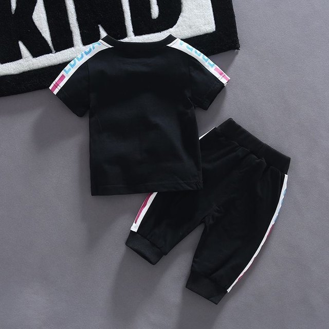 Baby summer pure cotton 7-point pants set two-pieces