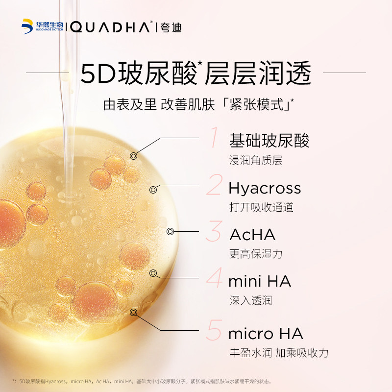 【立即抢购】华熙生物夸迪5d精华液 夸迪液态精华