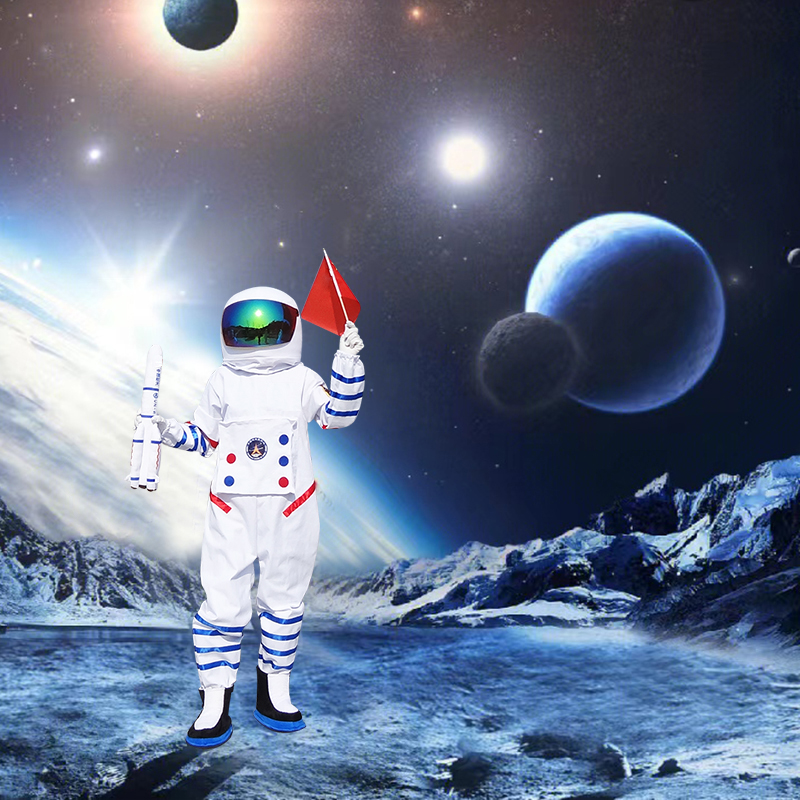宇航员太空服人偶服装运动会开幕式儿童演出航天科技道具玩偶服装 - 图0