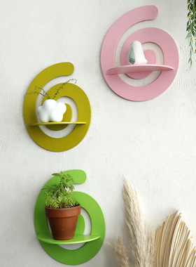 跨境不规则形状墙壁水晶收纳置物架 简约民宿家居挂件装饰