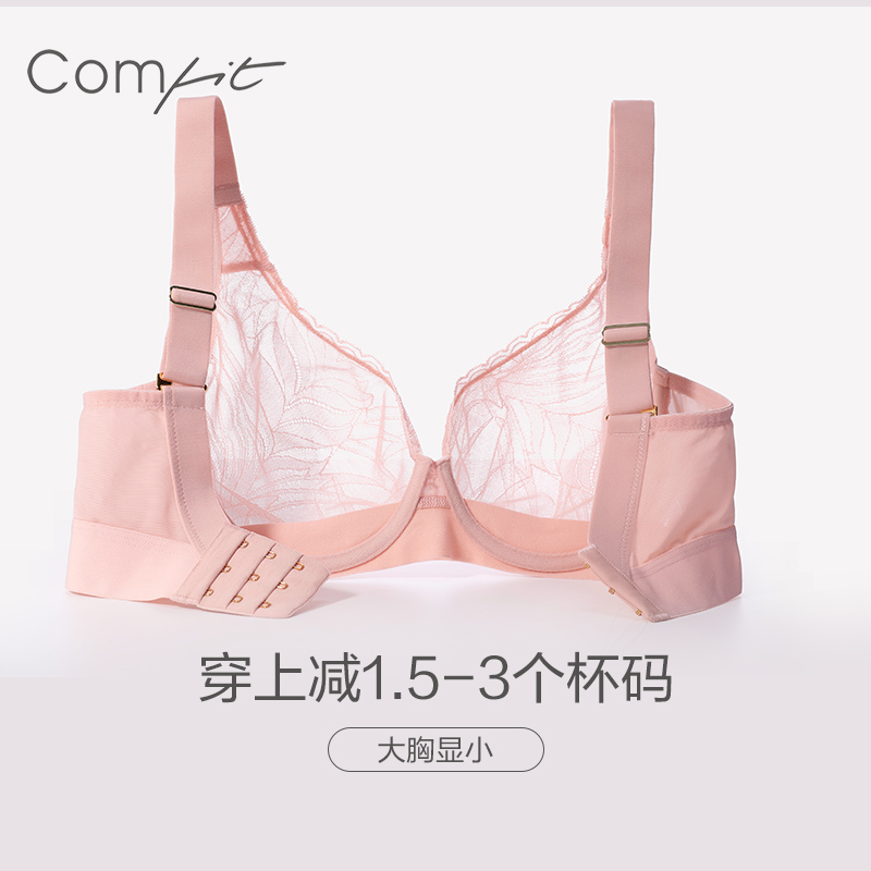 【商场同款】安莉芳Comfit大胸显小内衣女大码大杯舒适文胸CB0930 - 图2