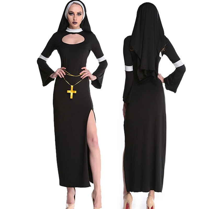 2023 Halloween costume Nun priest costume万圣节服装男女 - 图0