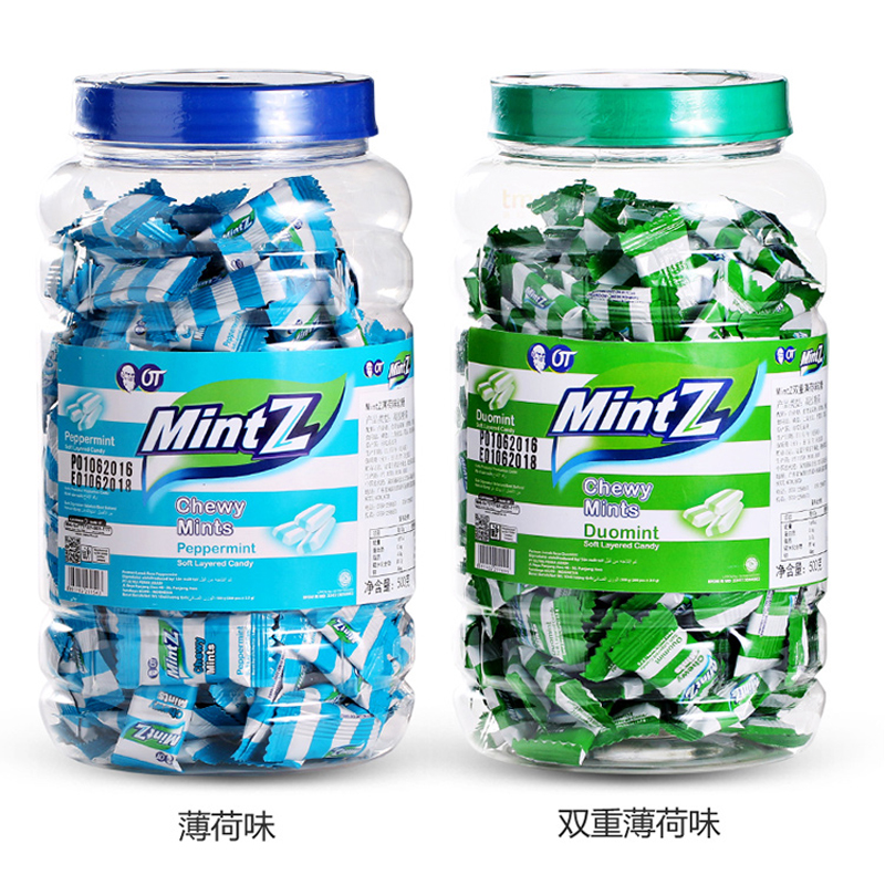 印尼进口糖果MINTZ/明茨双重薄荷味软糖清新口气口香糖零食清凉糖 - 图3