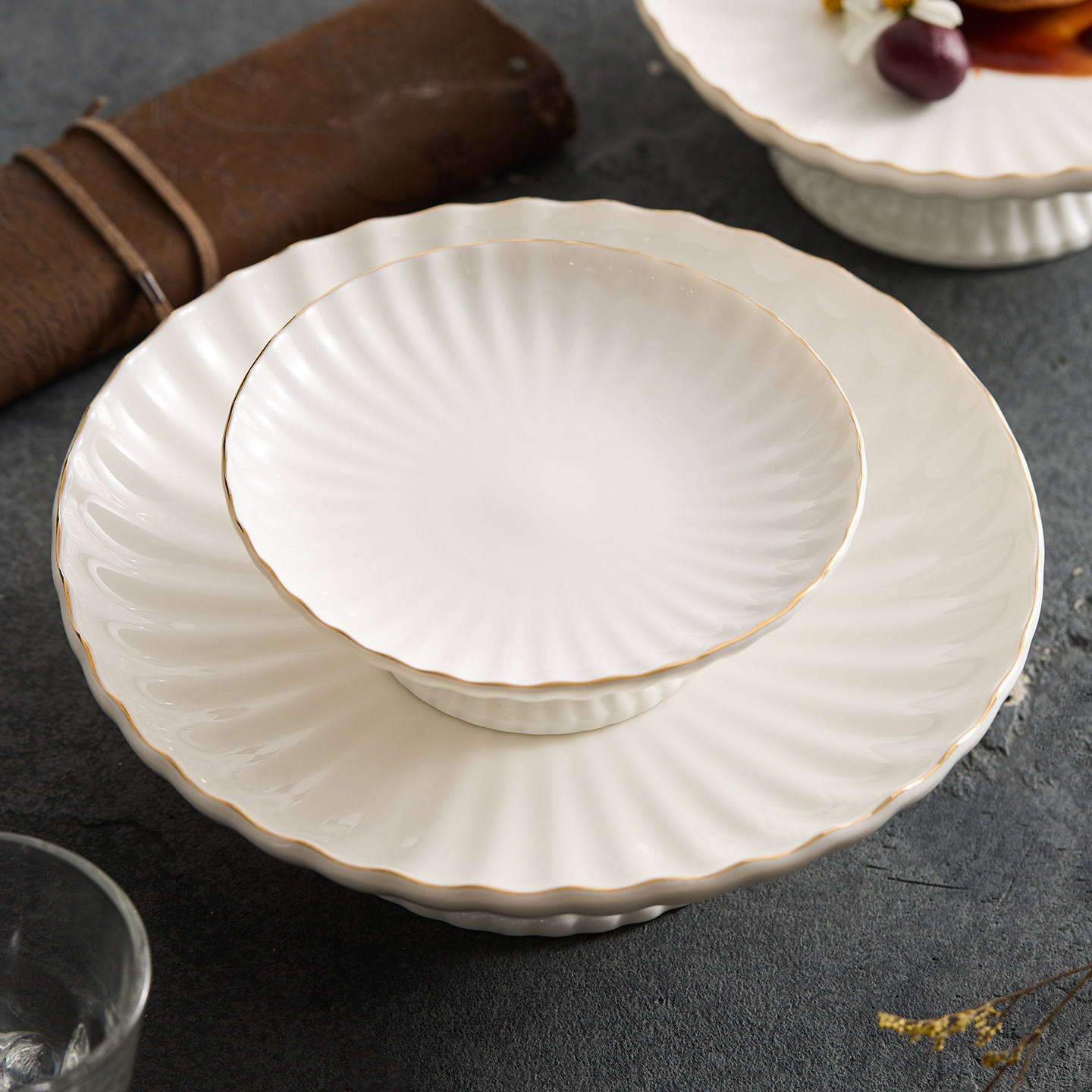 2026年新款精致小果盘零食盘办公室简约日常茶点下午茶甜品陶瓷盘,淘宝优惠券,粉丝福利购,淘宝优惠卷