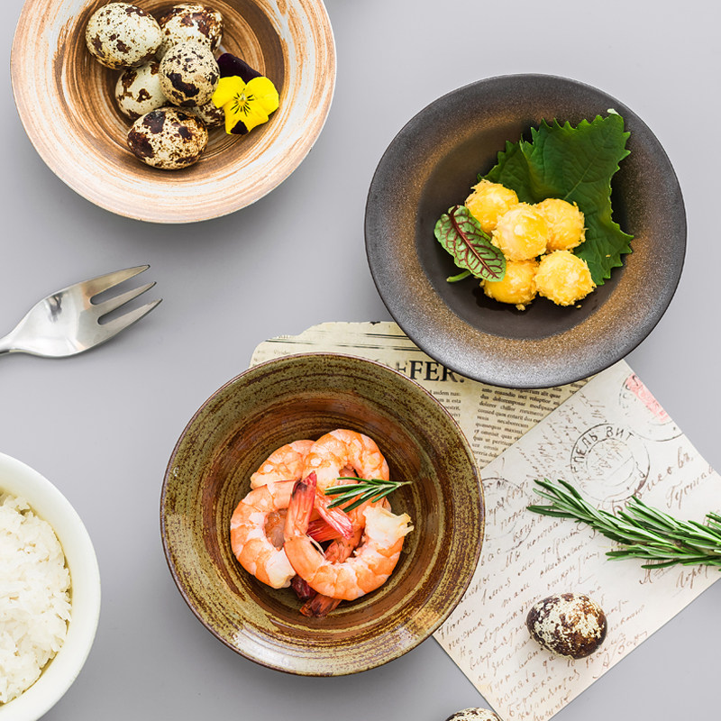 小碗菜小碟家用陶瓷日式精致商用餐具吃饭5寸米饭碗蘸料调料味碟_虎窝淘