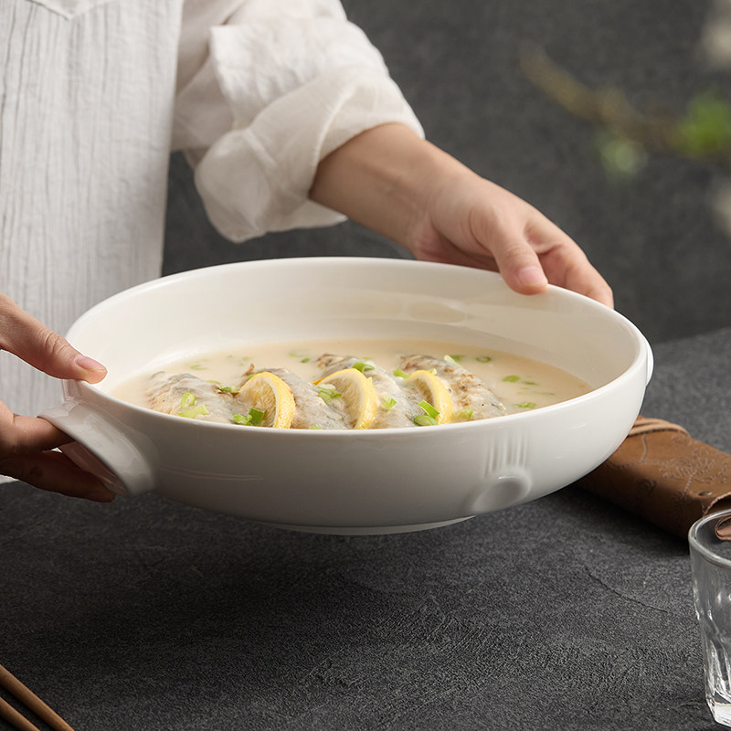 造器大号剁椒鱼头专用盘子家用菜盘陶瓷龙虾大盘鸡蒸鱼盘酒店餐具,淘宝优惠券,粉丝福利购,淘宝优惠卷