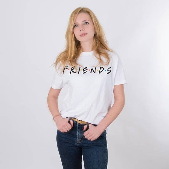 Summer FRIENDS Letter Women Casual Funny t shirt For Lady - 图0