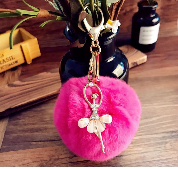 cute keychain gifts bag accessories mobile ball ballet girl - 图1