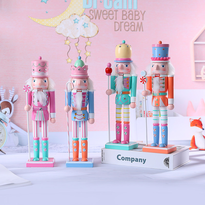 北欧可爱胡桃夹子木偶士兵木头人摆件创意女孩儿童房酒柜装饰摆设,淘宝优惠券,粉丝福利购,淘宝优惠卷