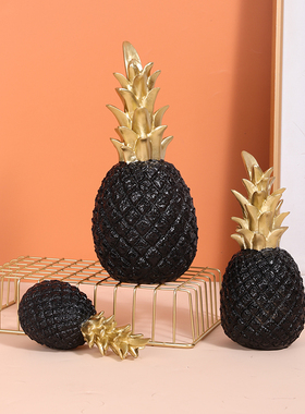 北欧创意金色菠萝摆件家居饰品