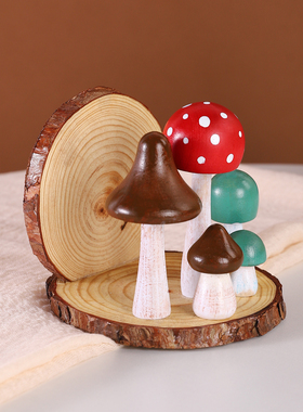 创意原木纸巾架桌面装饰