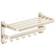 Milk white bathroom towel rack bathroom set toilet storage rack toilet storage wall-mounted bath towel rack