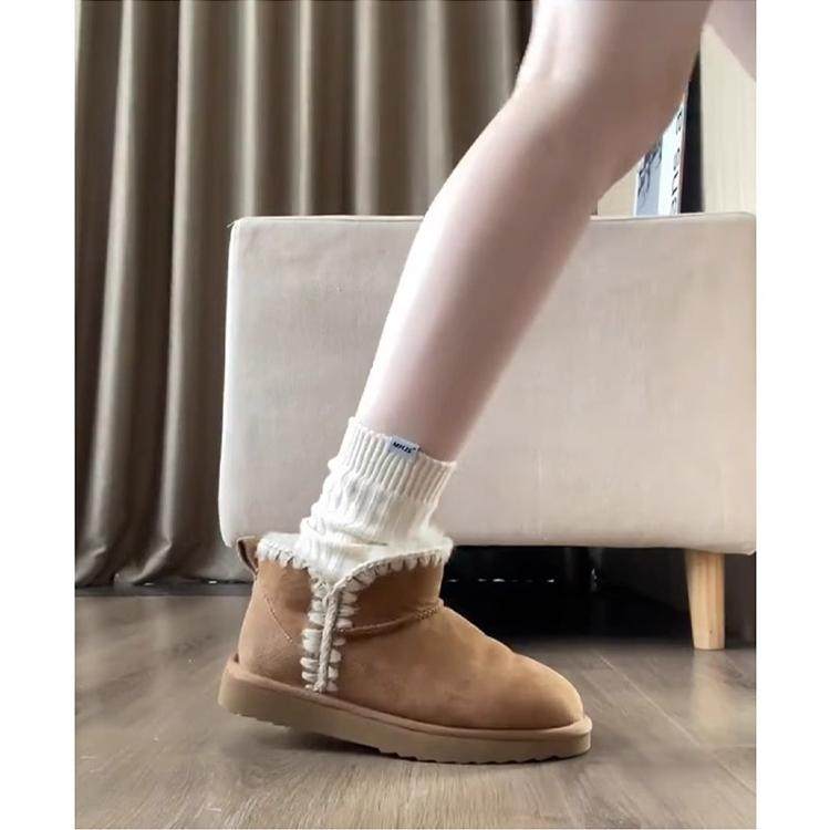 棕色雪地靴女冬季加绒加厚棉鞋保暖雪地棉短筒棉靴防滑平底面包鞋,淘宝优惠券,粉丝福利购,淘宝优惠卷