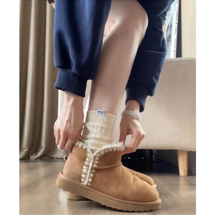 棕色雪地靴女冬季加绒加厚棉鞋保暖雪地棉短筒棉靴防滑平底面包鞋,淘宝优惠券,粉丝福利购,淘宝优惠卷