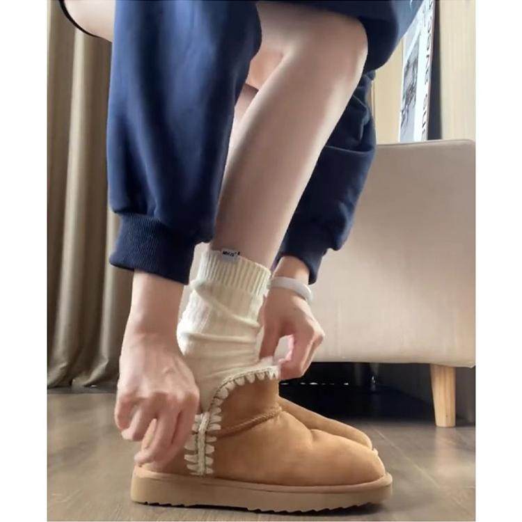棕色雪地靴女冬季加绒加厚棉鞋保暖雪地棉短筒棉靴防滑平底面包鞋,淘宝优惠券,粉丝福利购,淘宝优惠卷