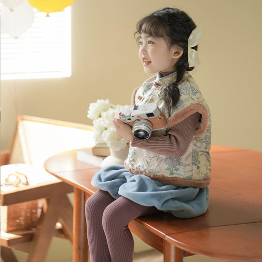 2022 children's clothing winter new year clothing vest children's suit