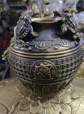 仿古风双耳金蟾中号客厅卧室摆件