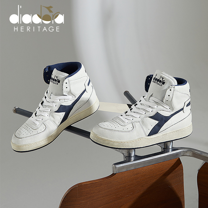 diadora/迪亚多纳男女鞋板鞋欧产复古做旧高帮休闲运动MI BASKET
