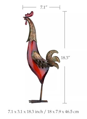 横成雄鸡金鸡手工摆件彩色大公鸡母鸡小鸡工艺品创意家居摆件H