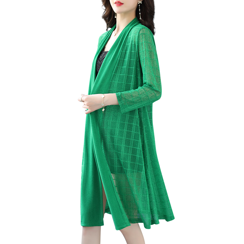 2022春夏新款外披风薄外套薄开衫 姿必美蕾丝衫/雪纺衫