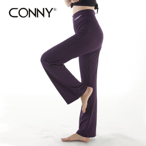 CONNY健美操舞裤舞蹈裤长裤女修身高腰瑜伽练功裤运动广场舞裤子 - 图0
