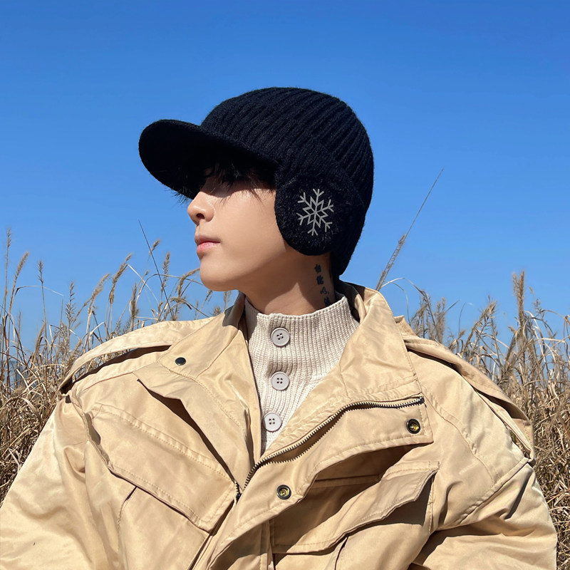 帽子男士冬季防风防寒保暖护耳加绒加厚骑行套头针织毛线帽男新款,淘宝优惠券,粉丝福利购,淘宝优惠卷