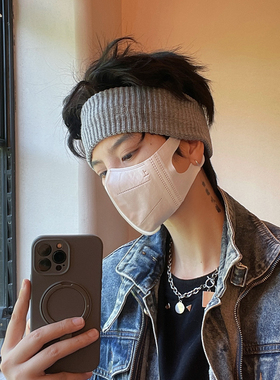秋冬针织保暖防风护额运动头带