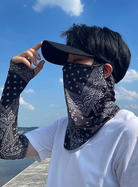 防晒面罩全脸紫外线挂耳护脖子
