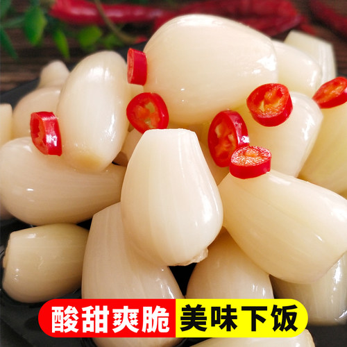 荞头甜酸新鲜腌制酸甜下饭菜酸藠头茭头教头泡菜水晶藠头酸辣500g - 图0