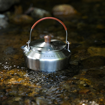 TILLAK STAINLESS STEEL KETTLE 0 6L OUTDOOR BURNING WATER POT MINI SELF-DRIVING CAMPING WILD COOKING TEAPOT COFFEE MAKER