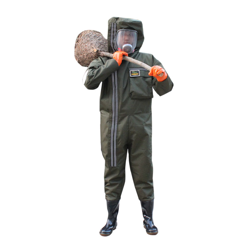 马蜂服防蜂衣全套透气专用 捉虎头蜂胡蜂红娘蚂蜂防护服带风扇多图1
