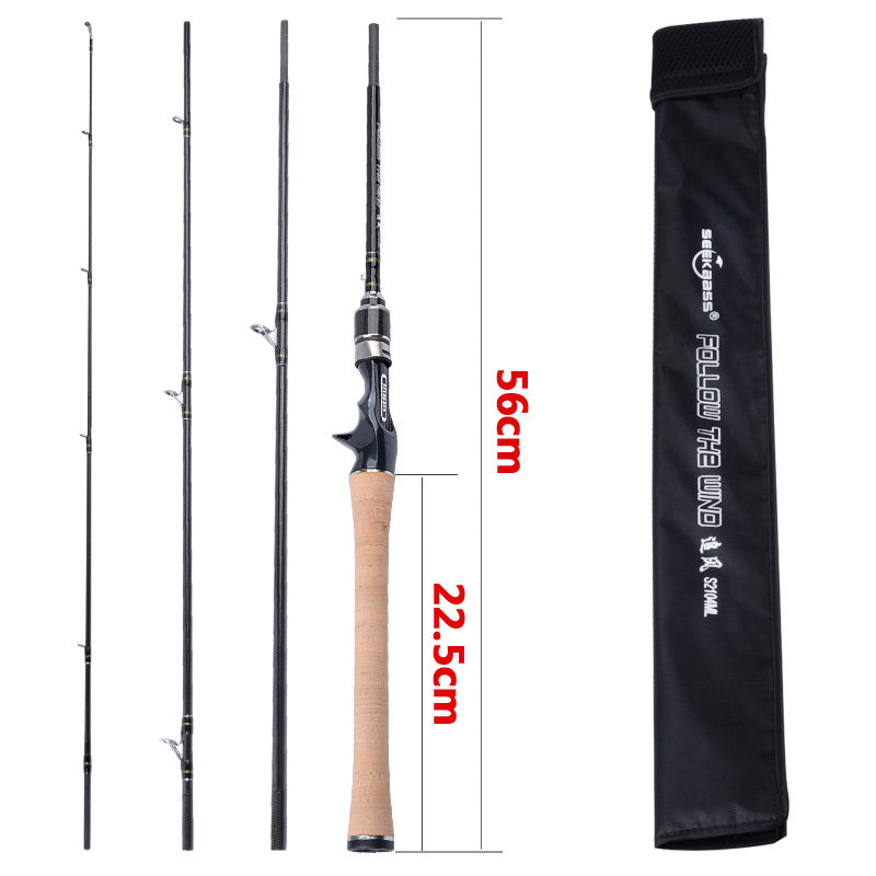 Seekbass 追风2.1米ML直柄枪柄FUJI导环轮座便携路亚竿四节路亚竿,淘宝优惠券,粉丝福利购,淘宝优惠卷