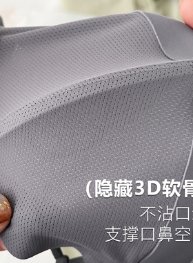 夏季3D冰丝透气UPF50+防晒面罩