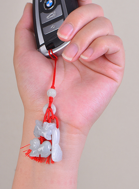 真安顺男女生肖挂件翡翠本命年