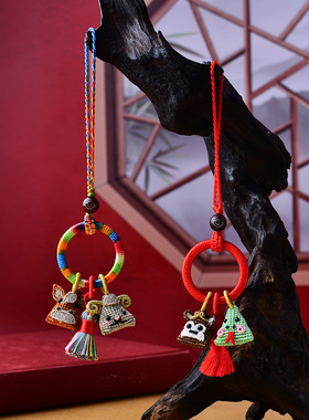 精编猴蛇本命年六合挂件男女同款