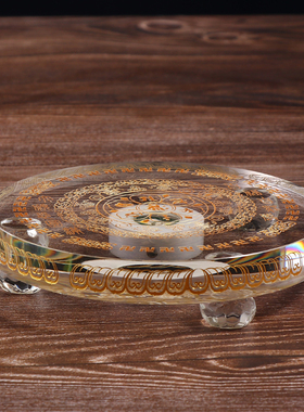 宝箧印陀罗尼塔佛塔佛像舍利塔透明摆件桌面灯座水晶底座电源玄关