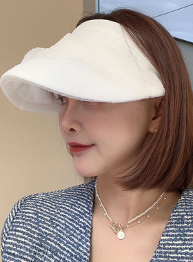 灵允空顶帽优雅女夏季网红同款